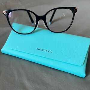 Tiffany & Co eyeglasses frame 54mm tortoise/gold with Turquoise Case